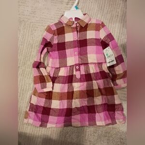 Carter's Pink and Brown Plaid Dress